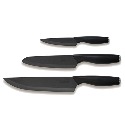 De keramische messenset 